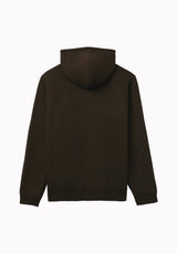 Waolo Men's Geometric Pattern Sweater Fleece Hoodie, Dark Earth - BM24918