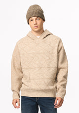 Waolo Men's Geometric Pattern Sweater Fleece Hoodie, Tuffet - BM24918