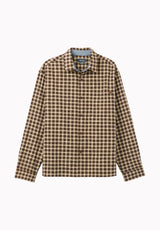 Shogo Men's Oversized Check Shirt, Charcoal - BM24927