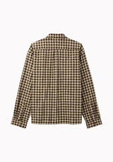 Shogo Men's Oversized Check Shirt, Charcoal - BM24927
