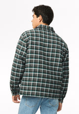 Jaze Men's Relaxed Fit Plaid Flannel Jacket, Charcoal - BM24931