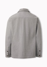 Samuel Men's Basketweave Overshirt, Heather Grey - BM24934