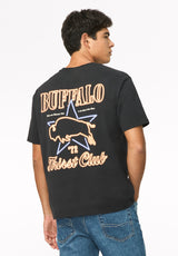 Tordan Men's Buffalo Neon Print Graphic Tee, Black - BM24967