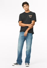 Tordan Men's Buffalo Neon Print Graphic Tee, Black - BM24967