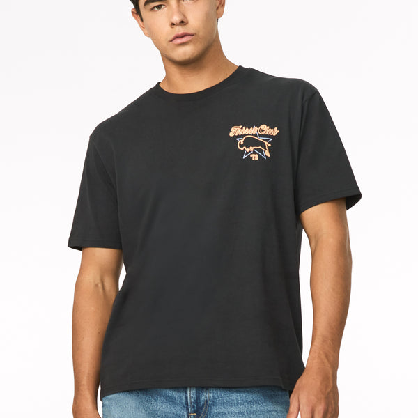 Tordan Men's Buffalo Neon Print Graphic Tee, Black - BM24967