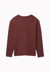 Kitchell Men's Ribbed Long Sleeve Top, Red Mahogany - BM24973