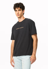 Trevano Men's Vintage Back Graphic Tee, Black - BM24978