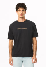 Trevano Men's Vintage Back Graphic Tee, Black - BM24978