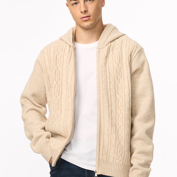 Writz Cable Knit Sweater Fleece Hoodie – Buffalo Jeans