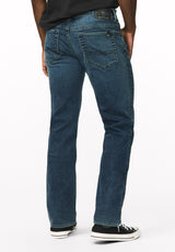 Six Men's Straight Freedom Flex Jeans, Whiskered - BM26018