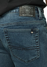 Six Men's Straight Freedom Flex Jeans, Whiskered - BM26018