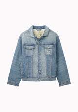 Joe Men's Oversized Stretch Denim Trucker Jacket, Sanded Wash - BM26303