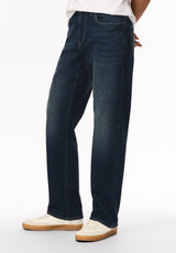 Driven Men's Relaxed Straight Jeans, Dark Medium Wash - BPMD00868D