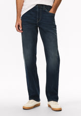 Driven Men's Relaxed Straight Jeans, Dark Medium Wash - BPMD00868D