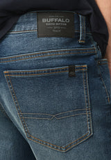 Six Men's Straight Jeans, Sanded And Worn - BPMD22040S