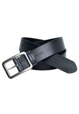 Buffalo David Bitton Textured Full Grain Black Buffalo Leather Belt - BB1002C04 Color BLACK