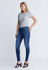 Alexa Women's Mid Rise Skinny Jeans, Mid Wash - BL15669