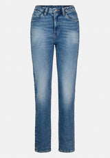 High Rise Straight Jayden Women's Jeans, Stonewashed Indigo - BL15836