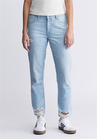 Relaxed Boyfriend Madison Women's Jeans, Distressed Vintage - BL15924