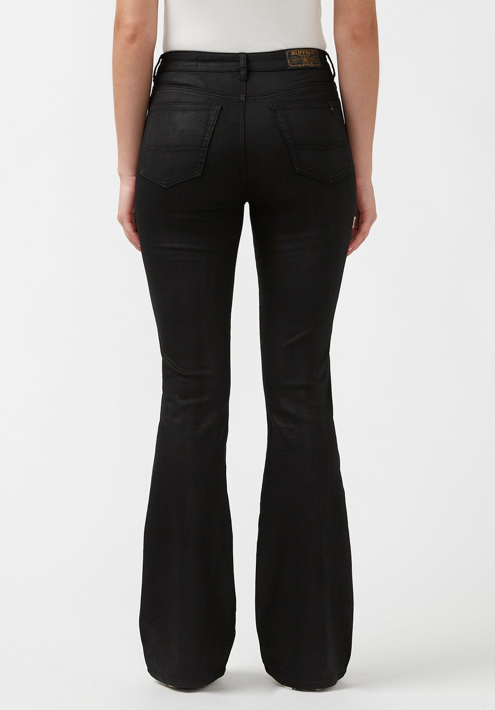 Joplin Women's High Rise Flared Jeans, Coated Wash – Buffalo Jeans