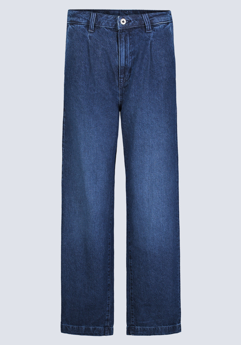 Jean Femme Taille Haute Et Jambes Larges - Denim Vintage, Faible élasticité, Coupe Ajustée, Entrejambe 80 Cm (taille 40) - 9