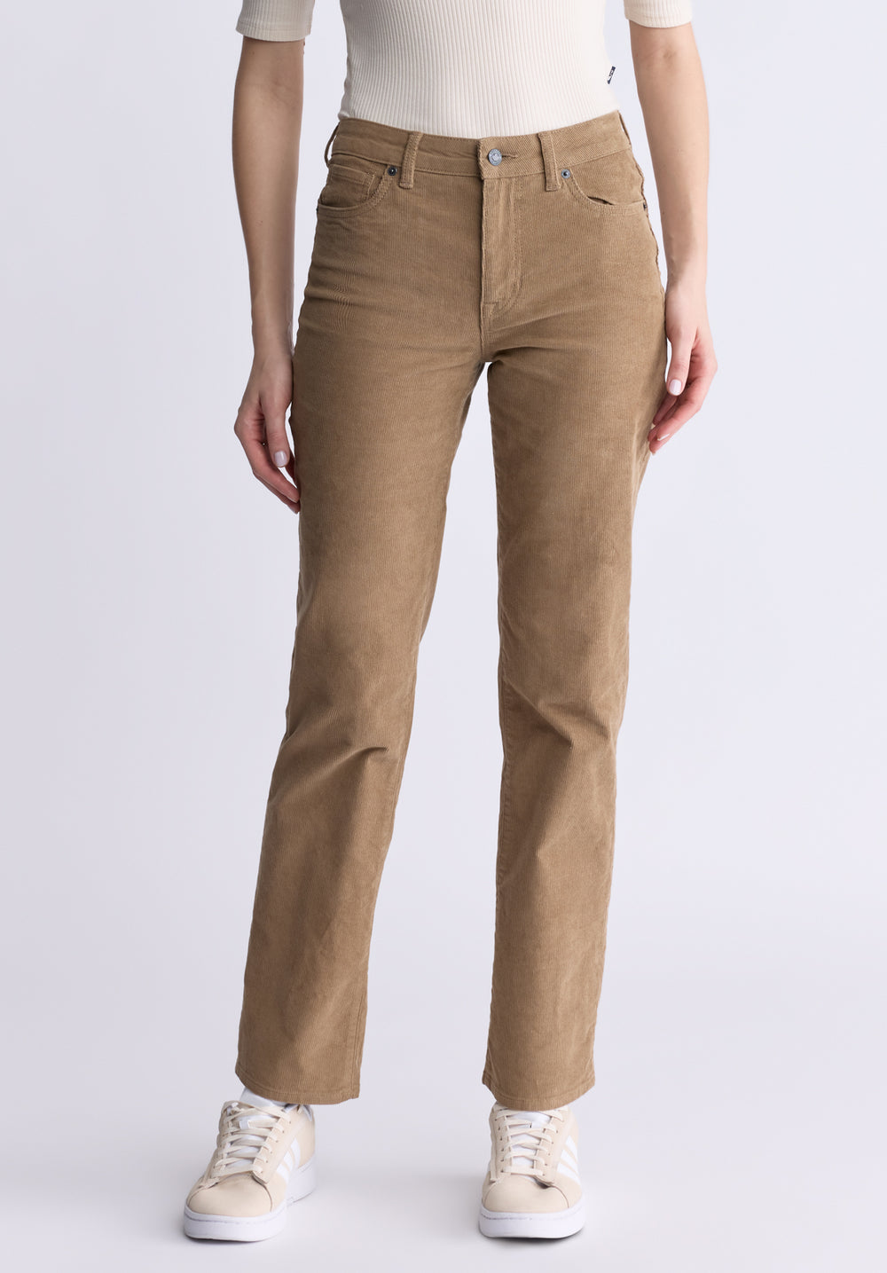 N.M. Oxford w/耳 straight pants - Brown N.M. Oxford w/耳 straight