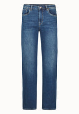 High Rise Straight Jayden Women's Jeans, Indigo Contrast - BL16062