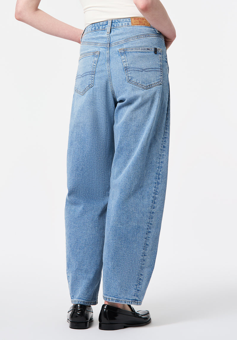 High Rise Barrel Barbara Women's Jeans, Vintage Blue - BL16072