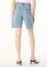 High Rise Women's Bermuda Bambi, Vintage Blue - BL16079