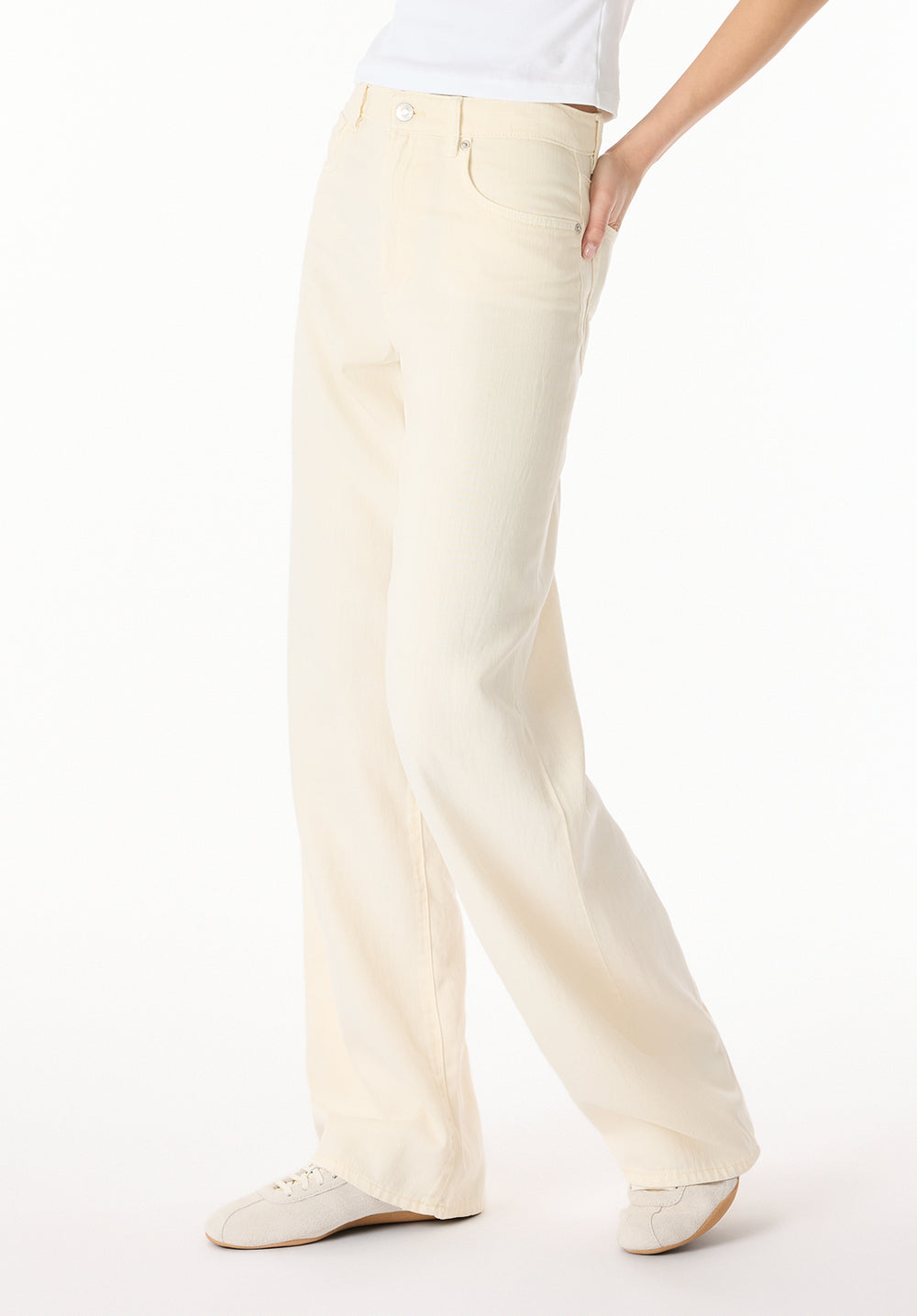 Addie Women's High Rise Wide Leg Pants, Vanilla Ice – Buffalo Jeans