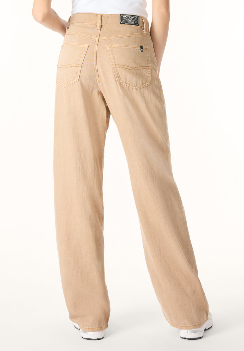 Addie Women's High Rise Wide Leg Pants, Almond Beige – Buffalo Jeans