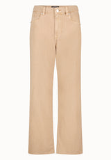 High Rise Wide Leg Addie Women's Pants, Almond Beige - BL16083