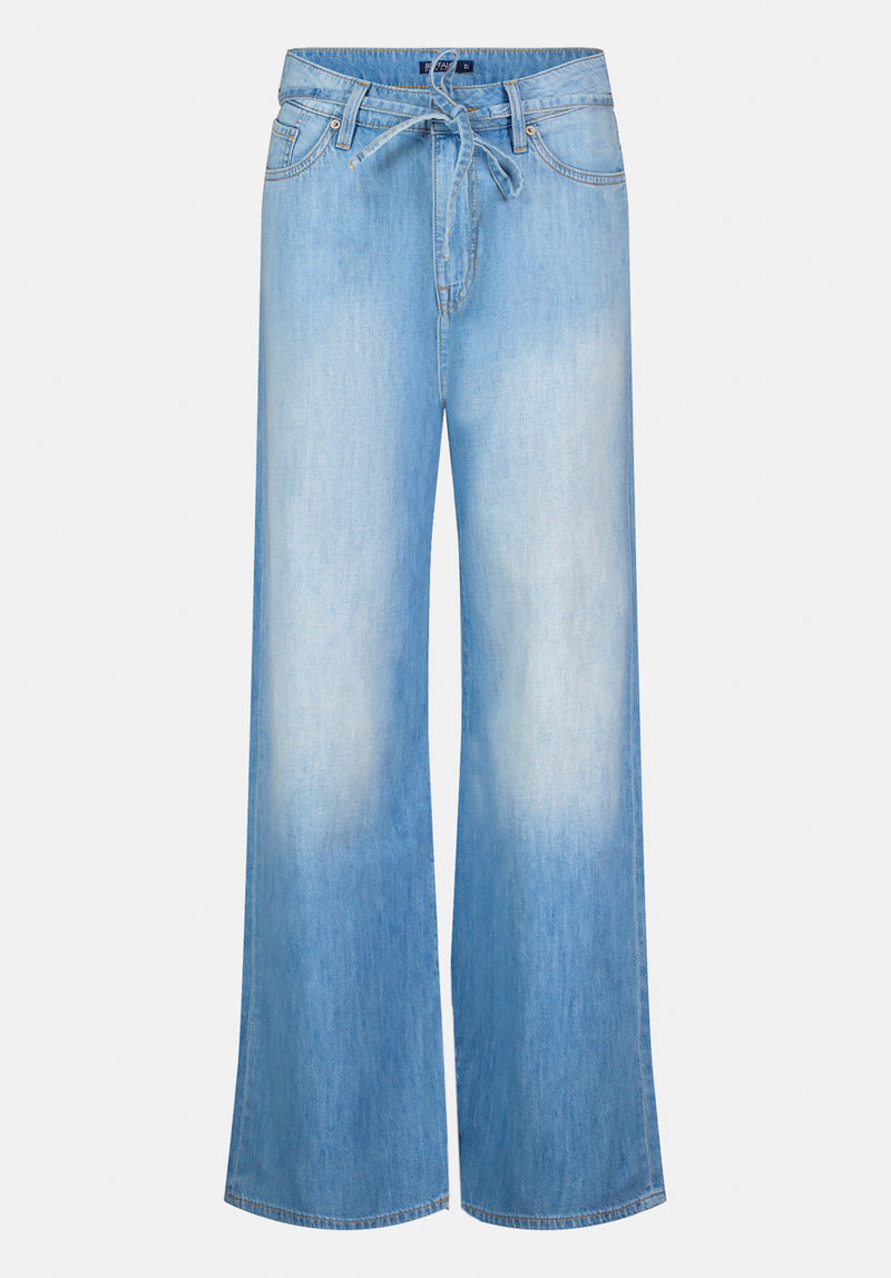 High Rise Wide Leg Alecia Women's Lightweight Jeans color INDIGO