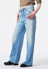 High Rise Wide Leg Alecia Women's Lightweight Jeans color INDIGO