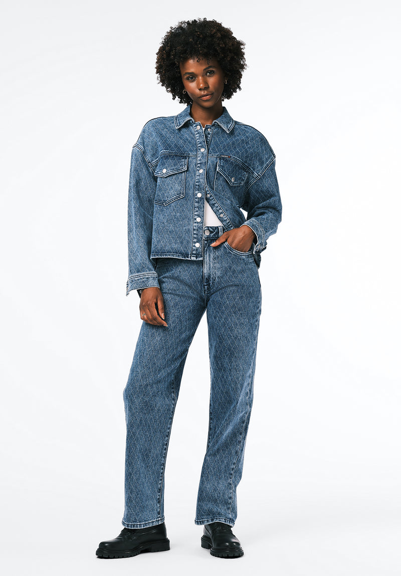 Super High Rise Loose Straight Jane Women's Jeans color INDIGO