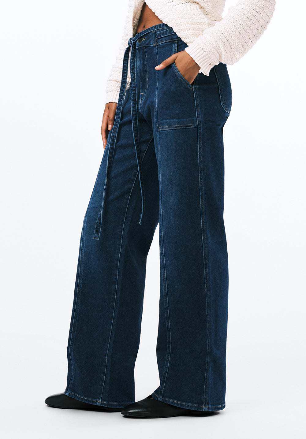 Addie Women's High Rise Wide Leg Jeans, Indigo Worn – Buffalo Jeans