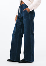 High Rise Wide Leg Addie Women's Jeans color INDIGO
