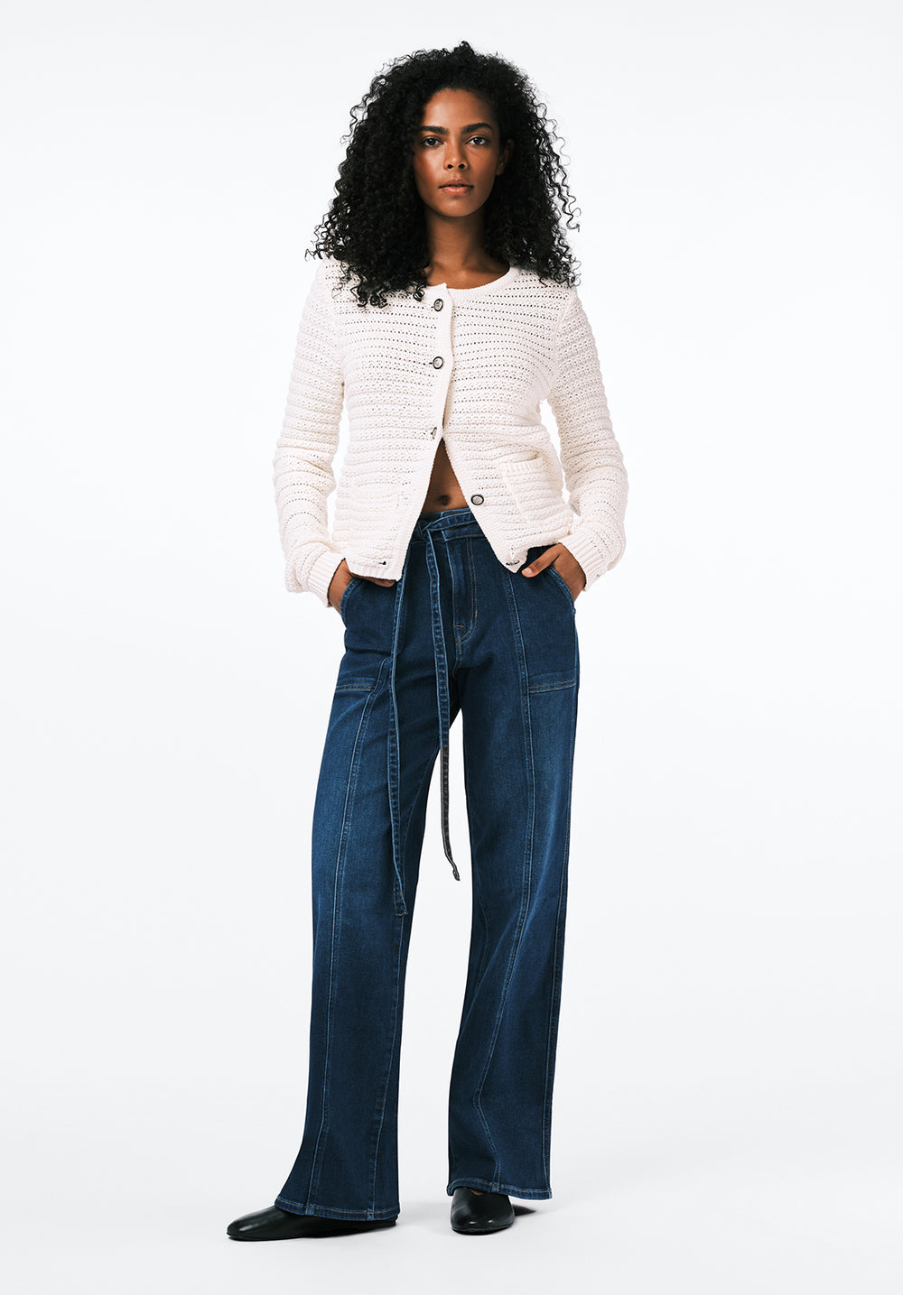 Addie Women's High Rise Wide Leg Jeans, Indigo Worn – Buffalo Jeans