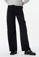 High Rise Wide Leg Alecia Women's Pants color BLACK