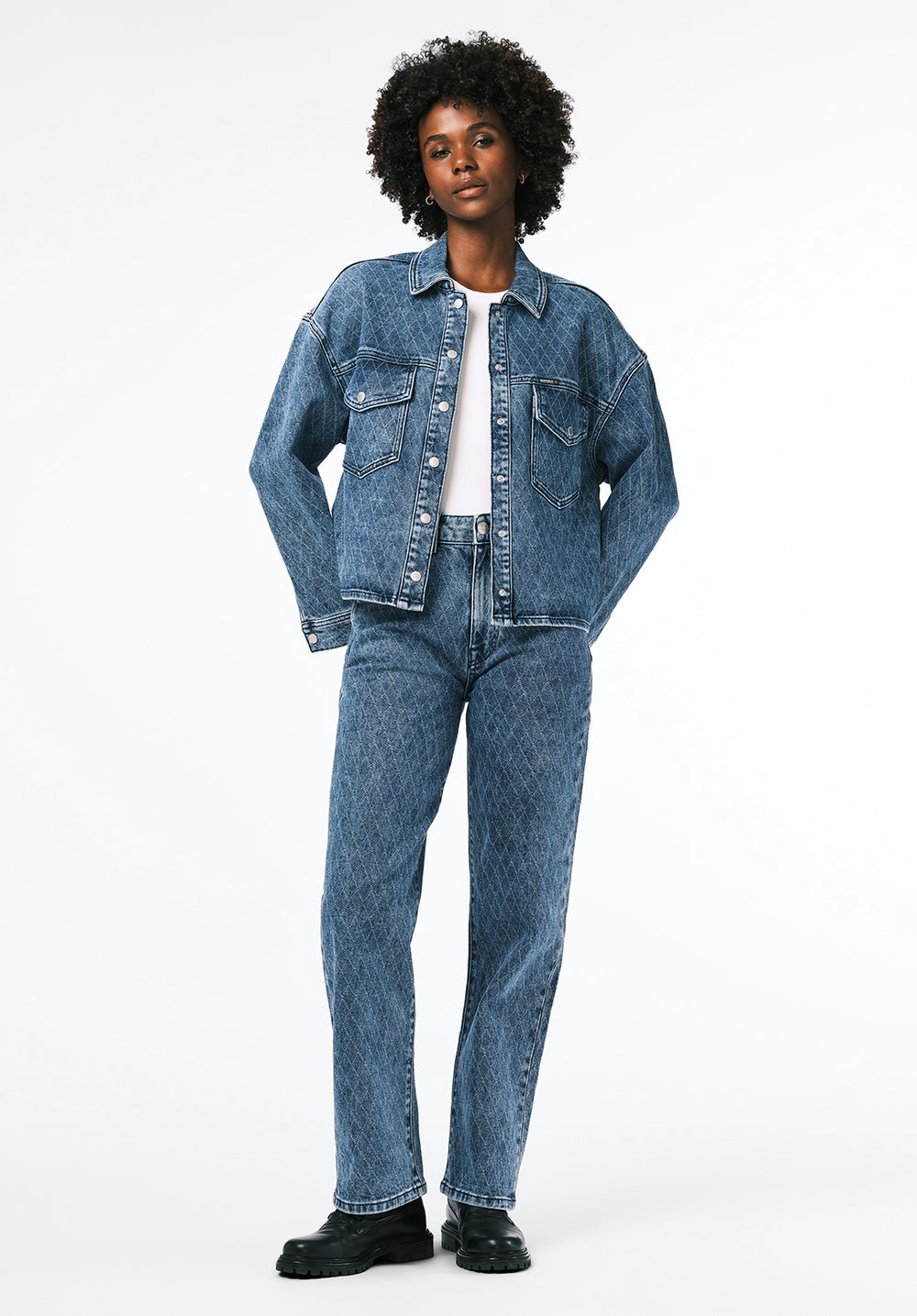 Tessa Women's Boxy Denim Jacket, Sanded and Contrasted – Buffalo Jeans