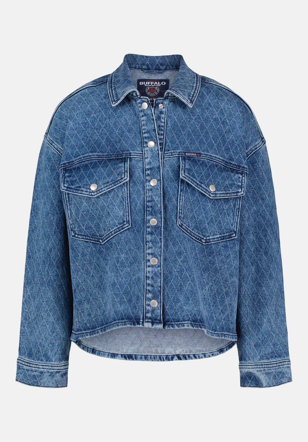 Tessa Women's Boxy Denim Jacket, Sanded and Contrasted – Buffalo Jeans