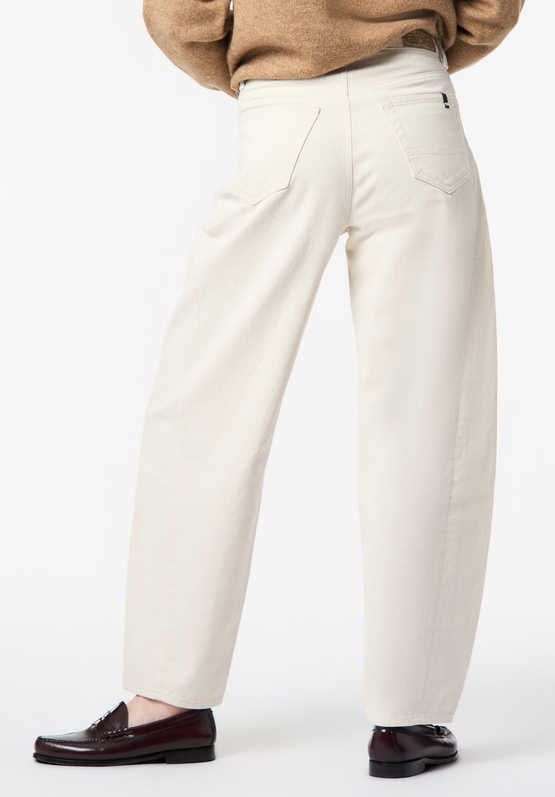 High Rise Barrel Barbara Women's Pants color ECRU