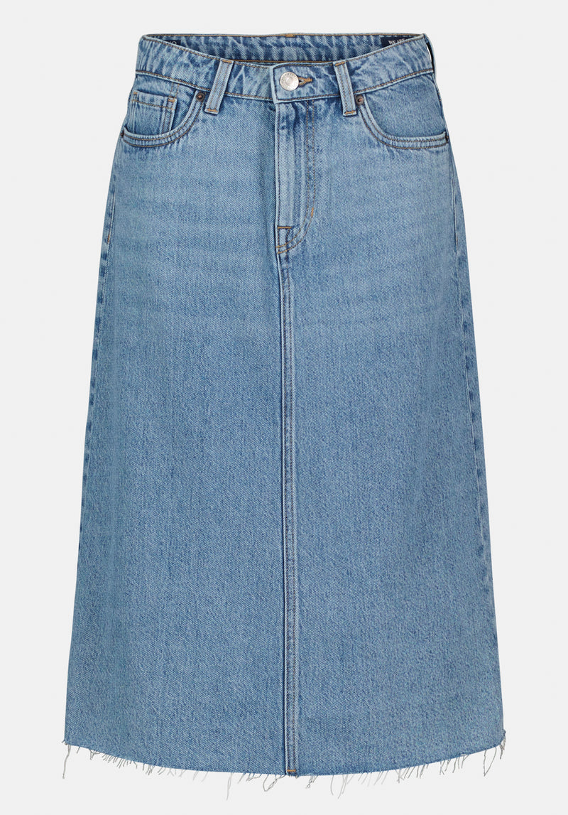 Mid Length Skirt Sally color INDIGO