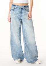 Buffalo Women Jeans Navy Denim Denim Pants Rigid 