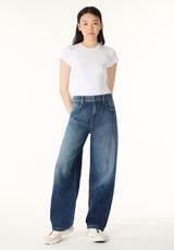 Buffalo Women Jeans Navy Denim Denim Pants Stretch 