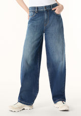 Buffalo Women Jeans Navy Denim Denim Pants Stretch 