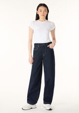 Buffalo Women Jeans Navy Denim Denim Pants Stretch 