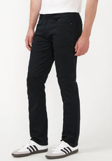 Straight Fit Black Twill Pants - BM16083