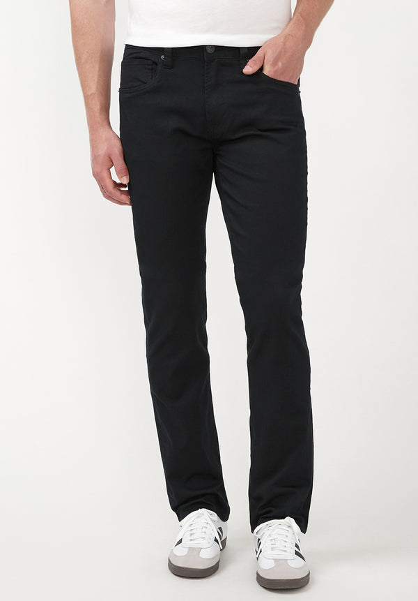 Straight Fit Black Twill Pants - BM16083