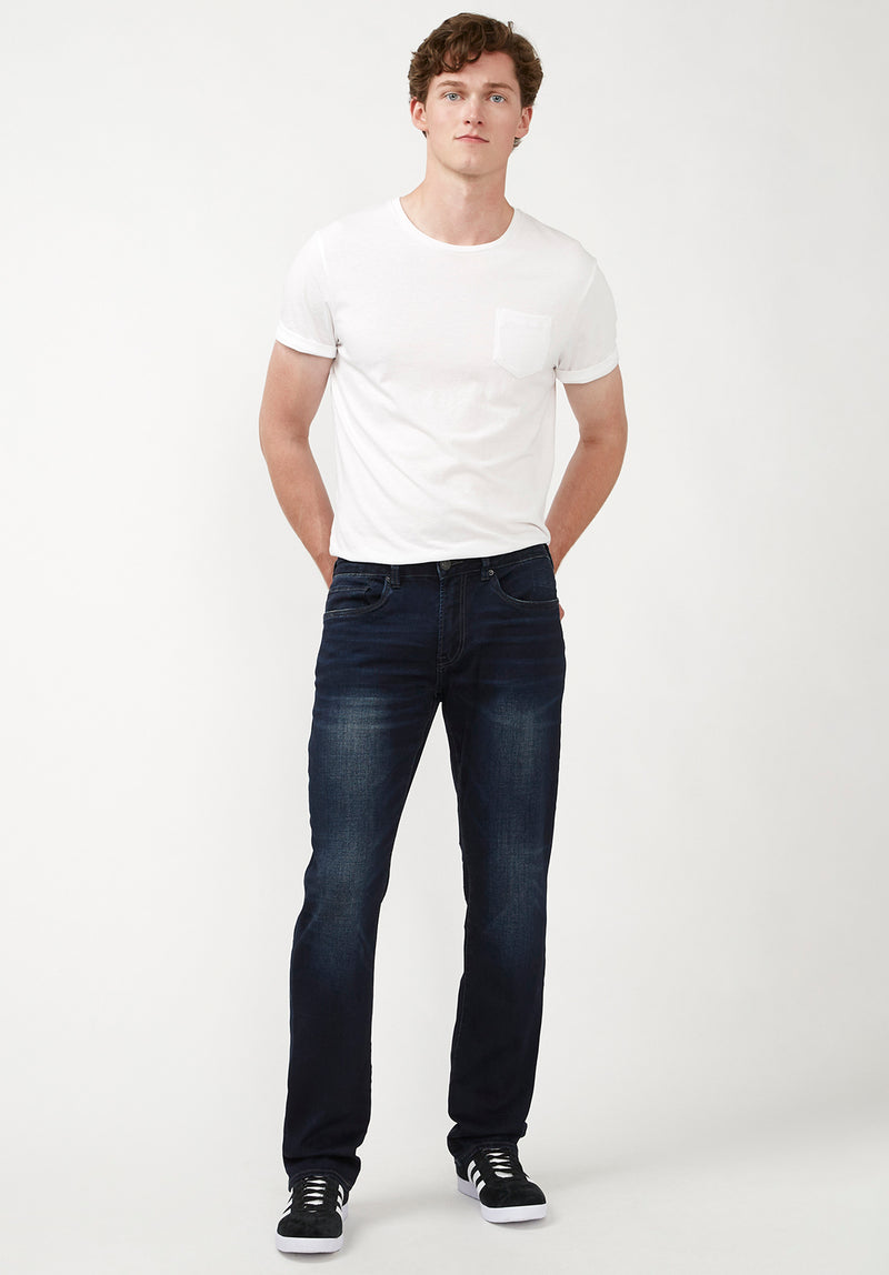 Straight Six Men's Jeans in Authentic and Deep Indigo - BM20457